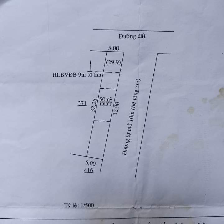 Bán đất khu phố Bình An phường An Lộc giá 650tr dt 5×32