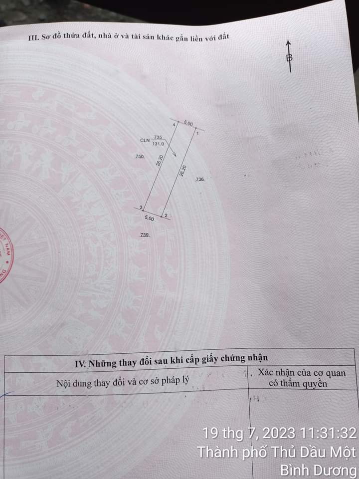 Bán đất Phú An giá 500tr dt 5*26