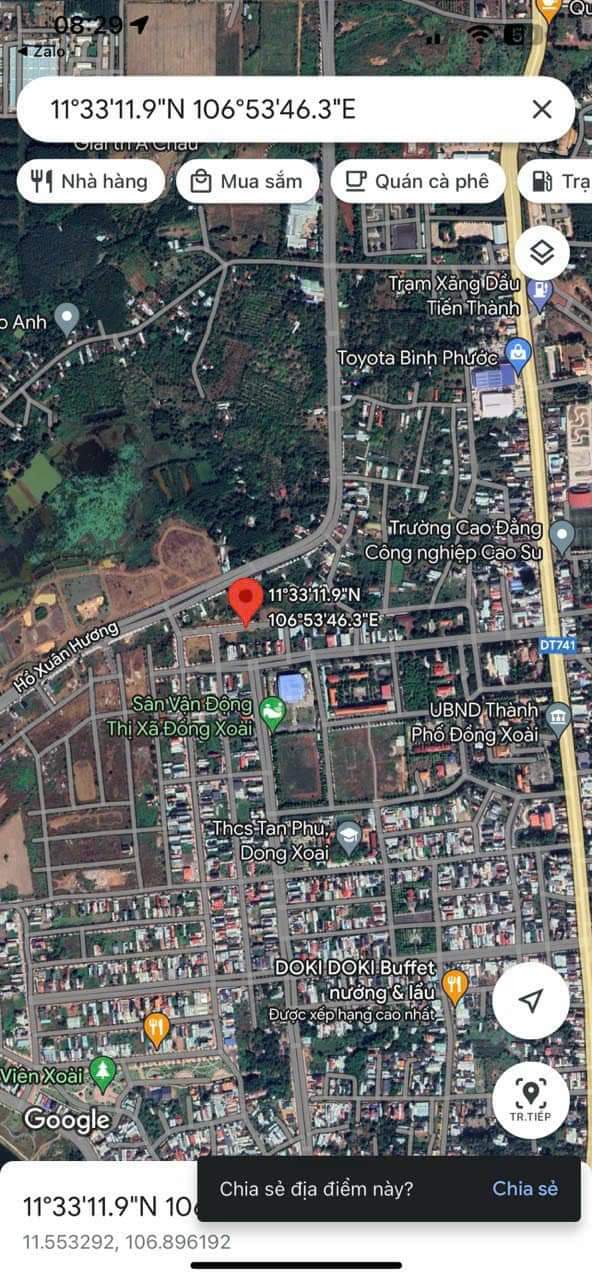 Bán đất phường Tân Phú giá 1tỷ650 dt 5×26×full tc