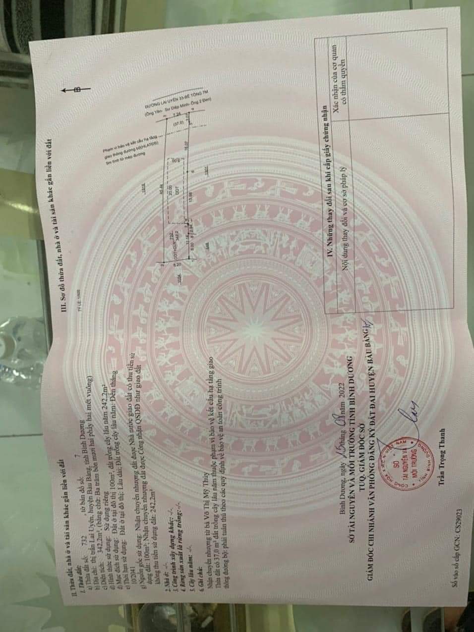 Bán đất Lai Uyên giá 1tỉ1 dt 7*45