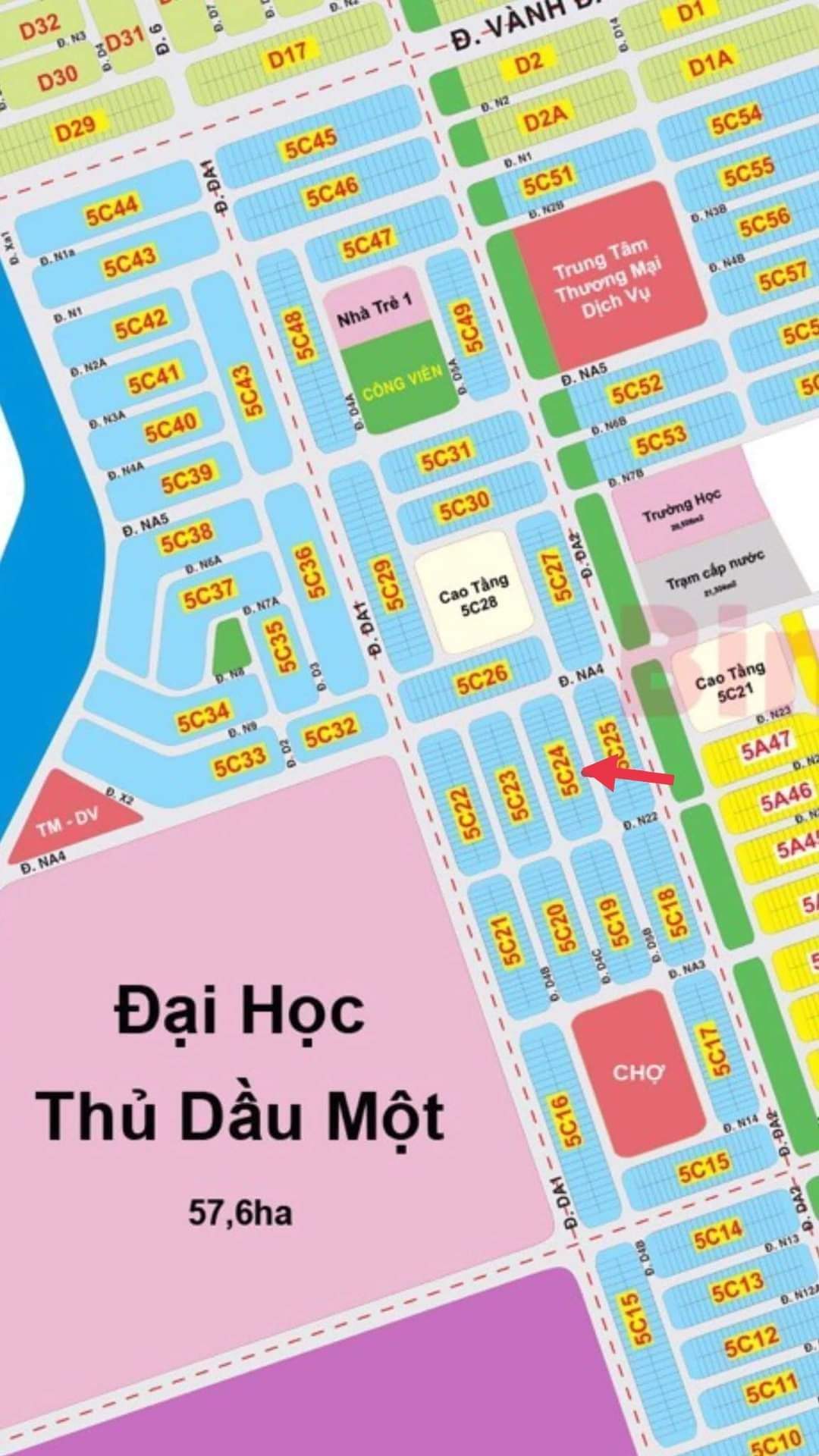 Bán đất Mỹ Phước giá 1tỉ4 dt 5*30