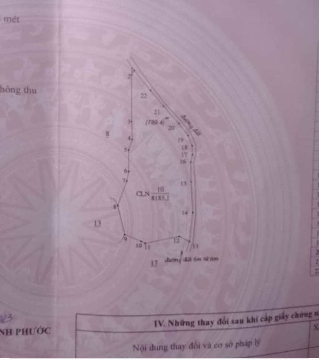 Bán đất xã Long Hà dt 8,2xào giá 850tr