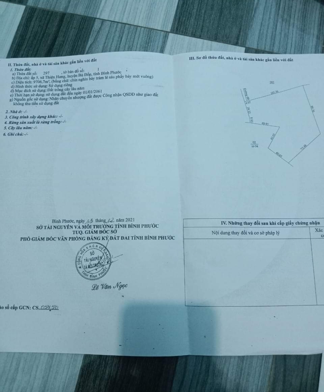 Bán đất xã Thiện Hưng dt 9,7xào giá 750tr