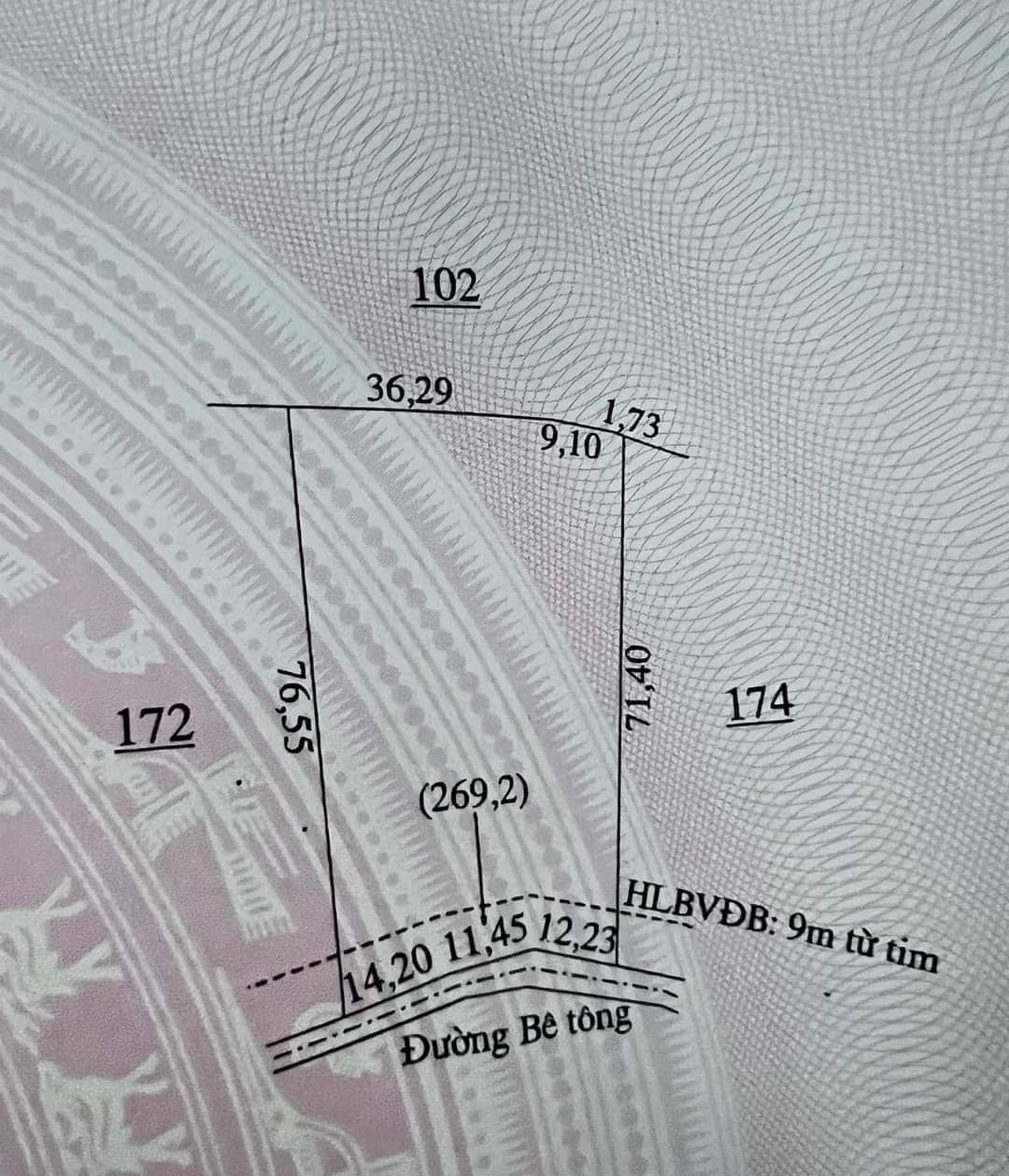 Bán đất xã Hưng Phước dt 3xào giá 495tr