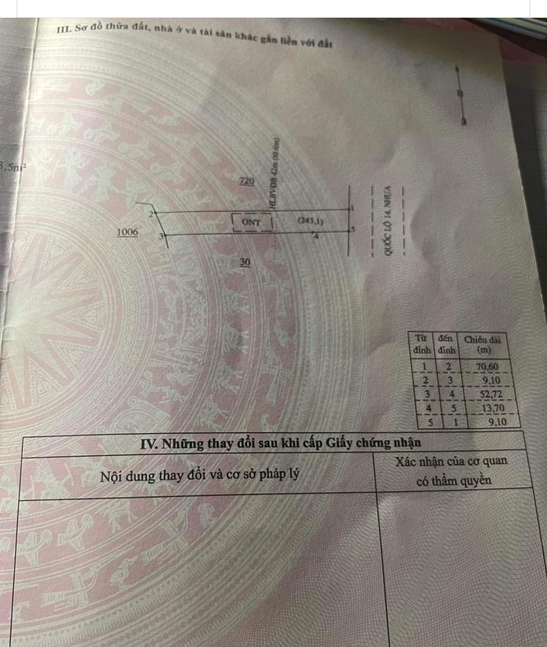 Bán đất xã Nghĩa Trung dt 9*70 giá 350tr/m