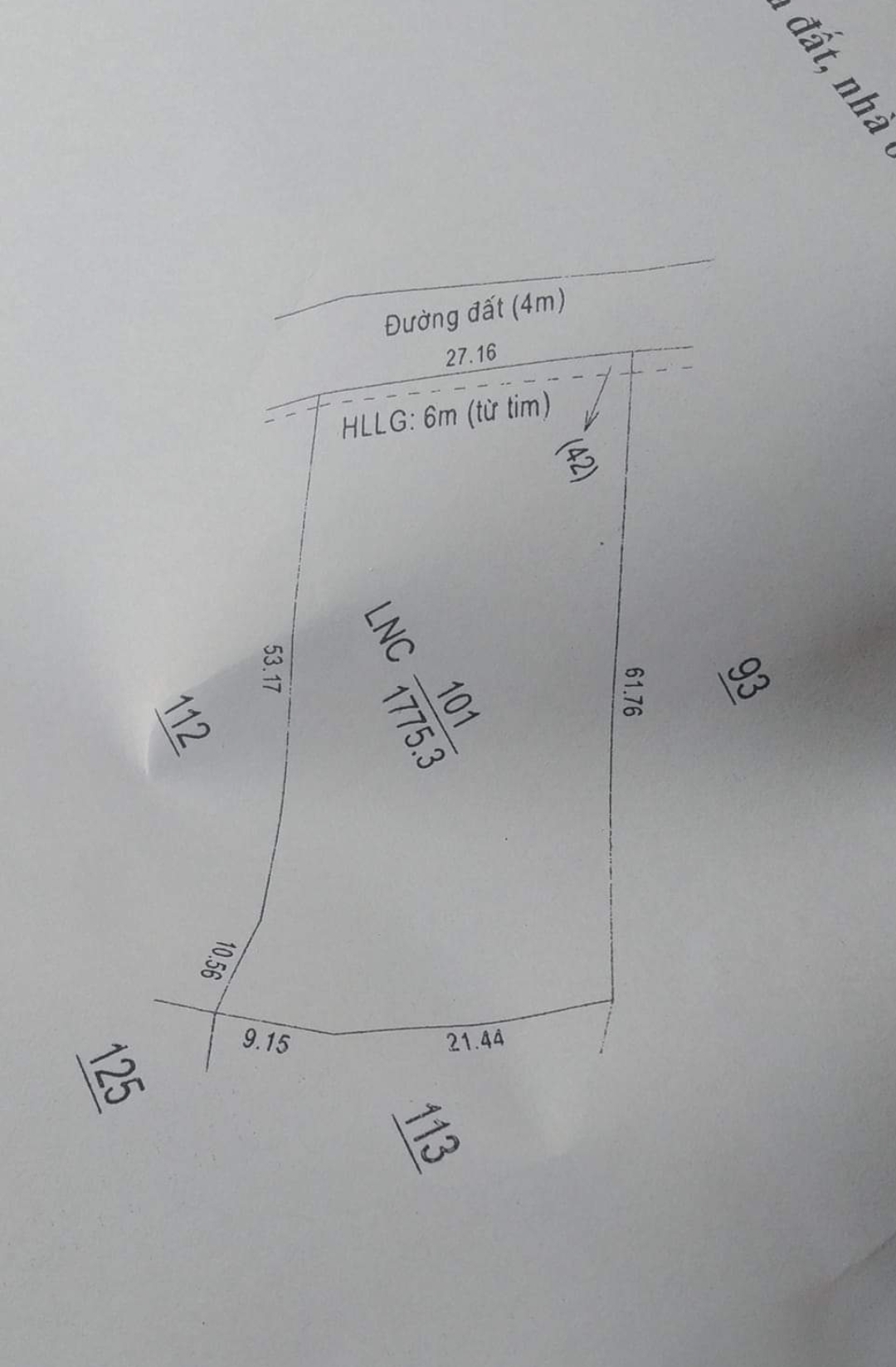 Bán đất xã Thiện Hưng dt 15*61 giá 420tr