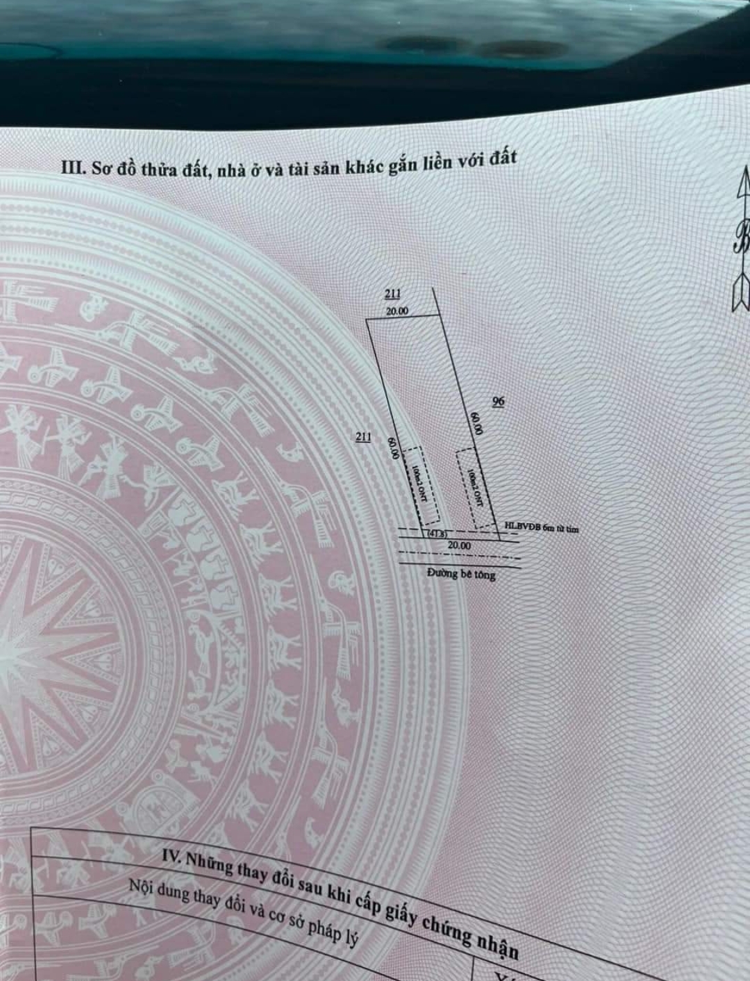 Bán đất xã Tân Tiến dt 20*60*200tc giá 790tr