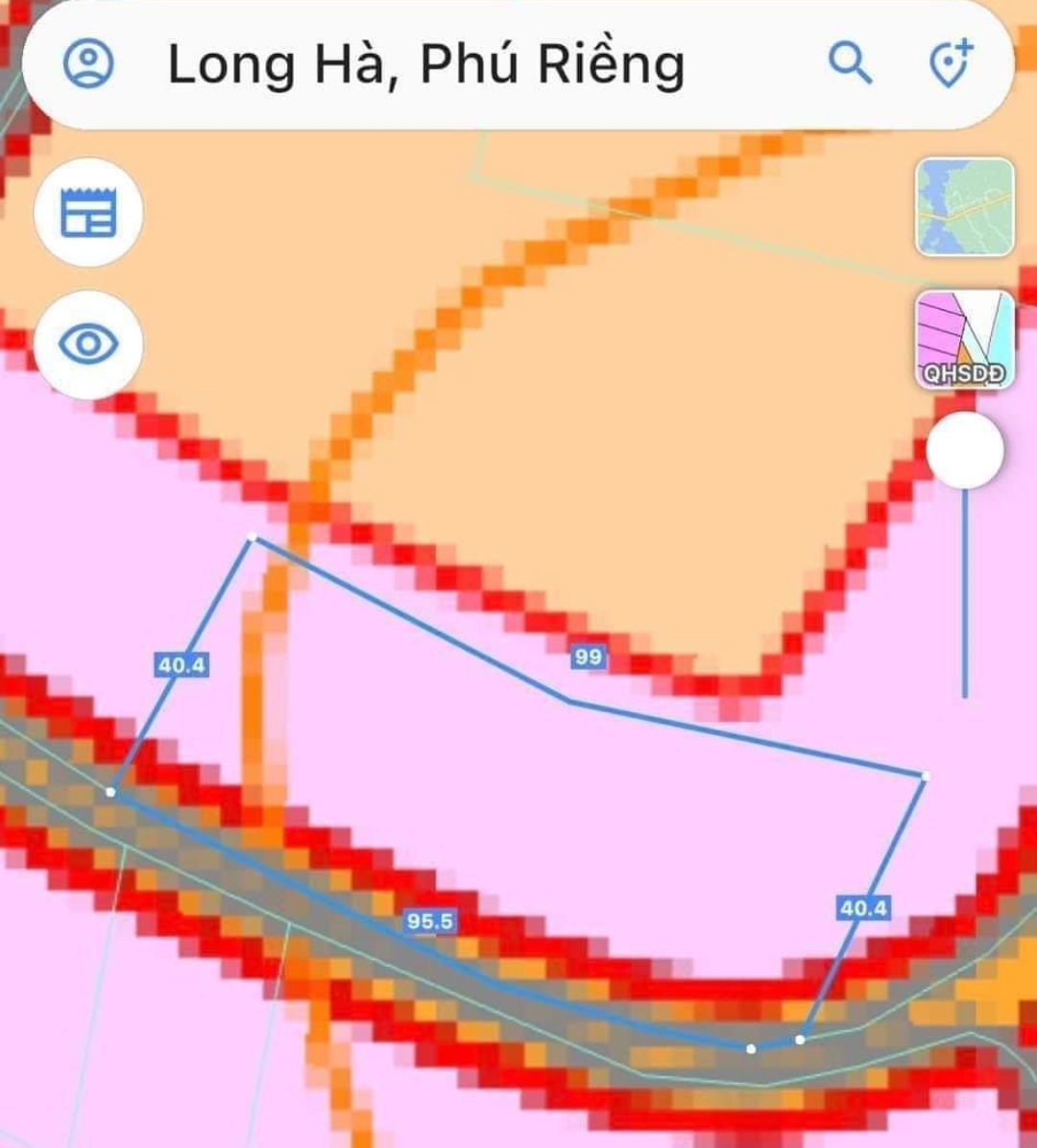 Bán đất xã Long Hà dt 95*40 giá 21tr/m