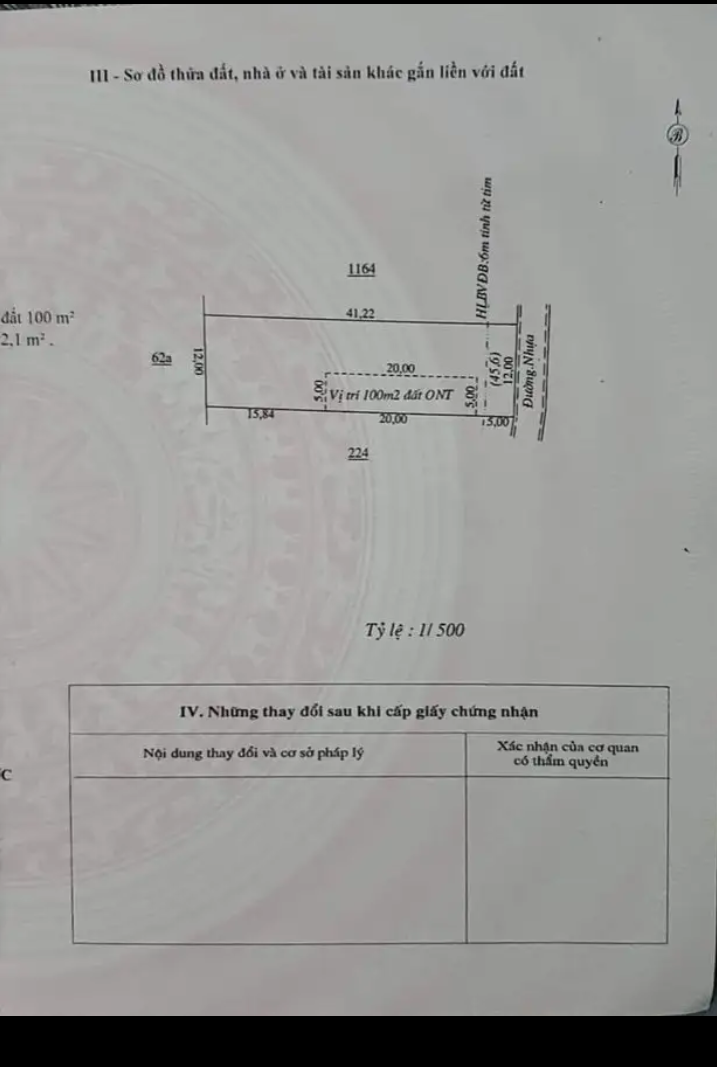 Bán đất xã Tiến Hưng giá 350tr/m dt 12×41×100tc