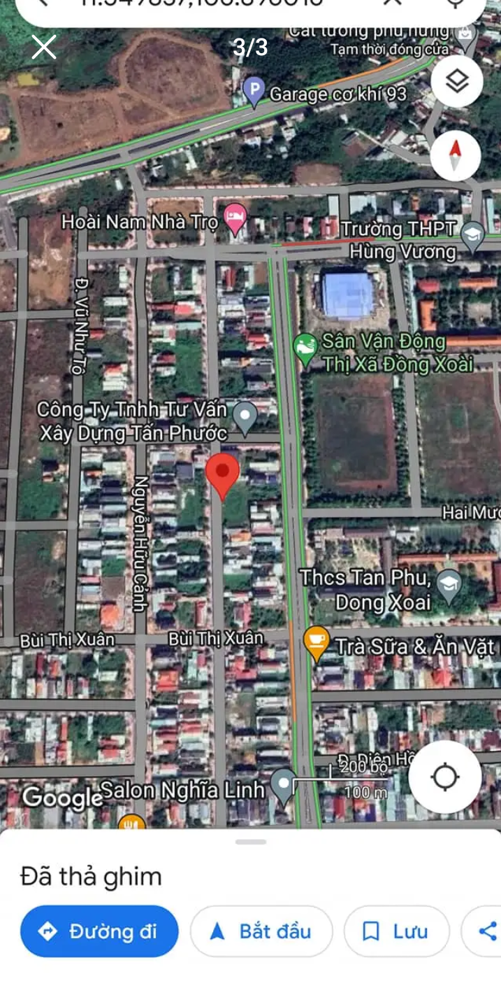 Bán đất phường Tân Phú giá 2tỷ100 dt 5,2×29×100%tc
