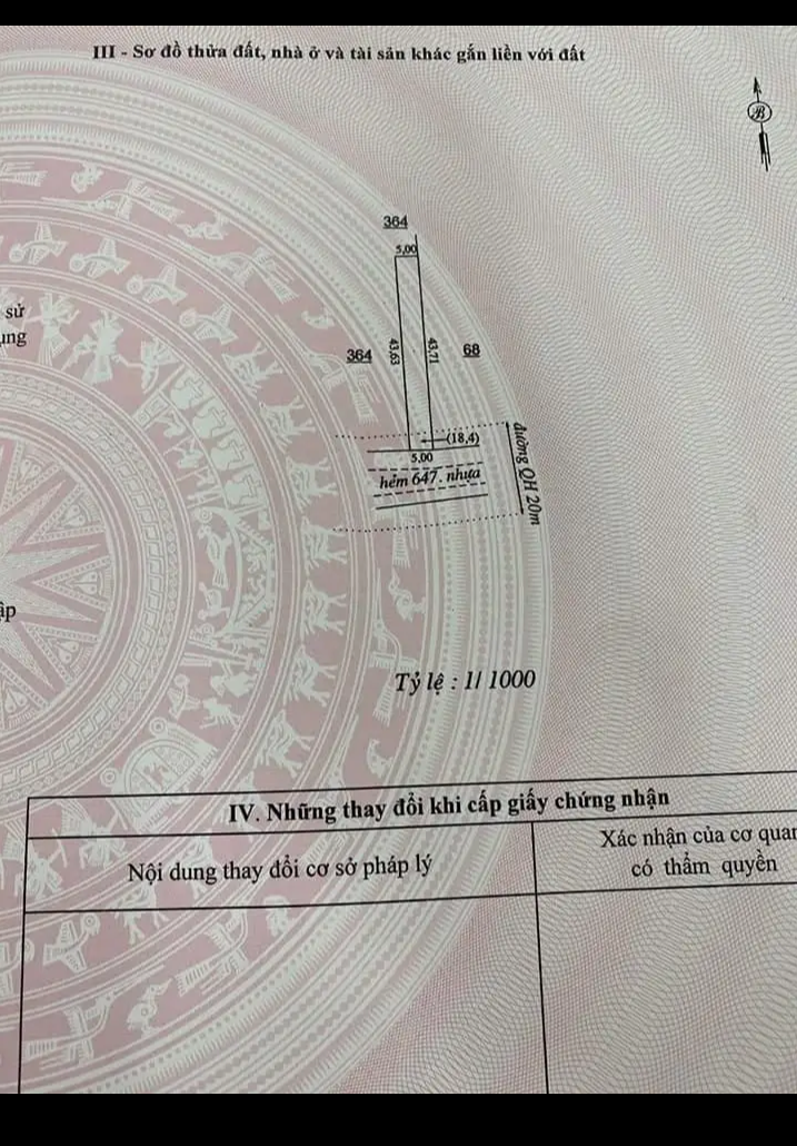 Bán đất phường Tân Bình giá 1tỷ6 dt 5×50×50tc