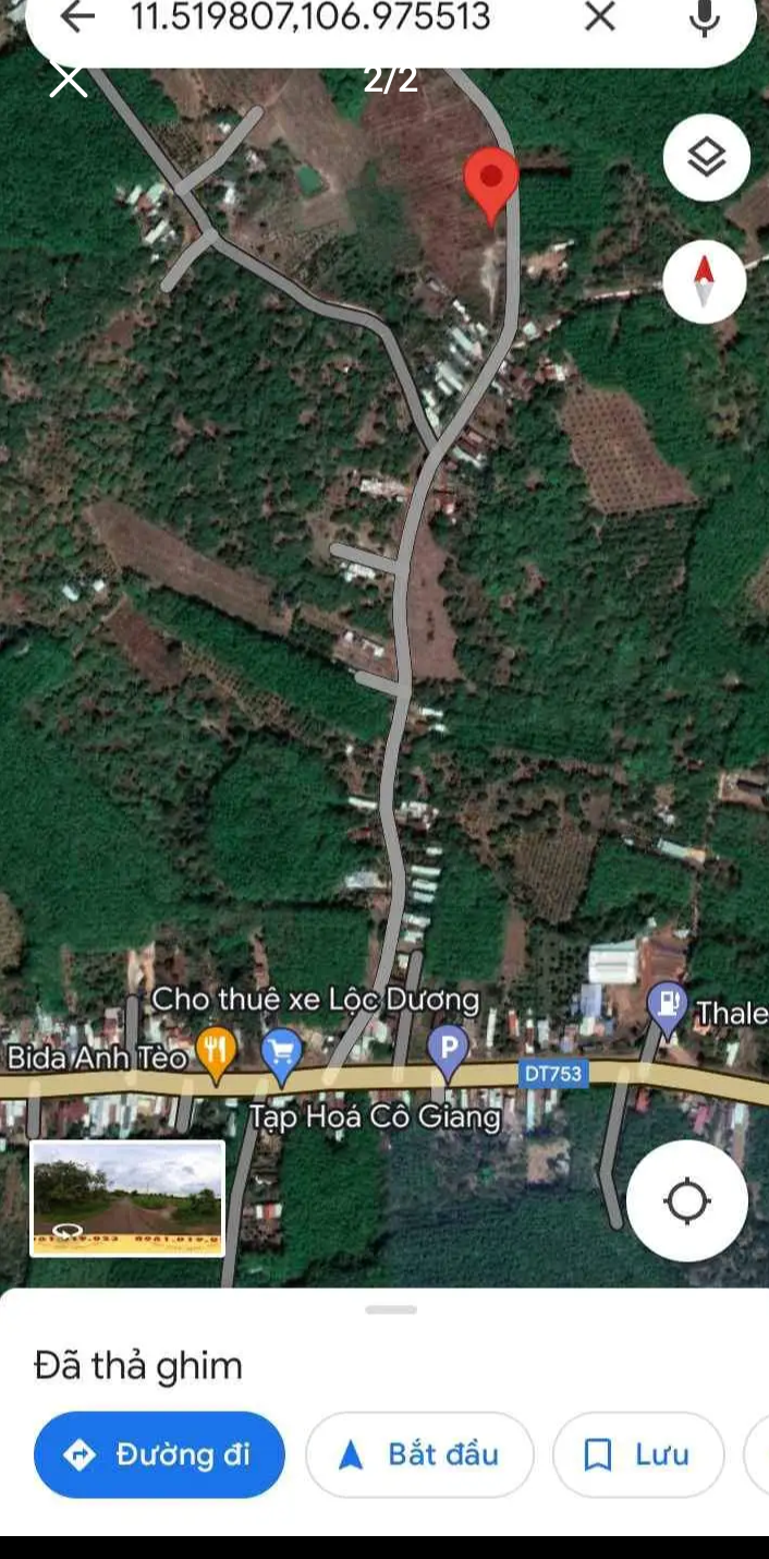 Bán đất xã Tân Phước giá 900tr dt 10×38×100tc