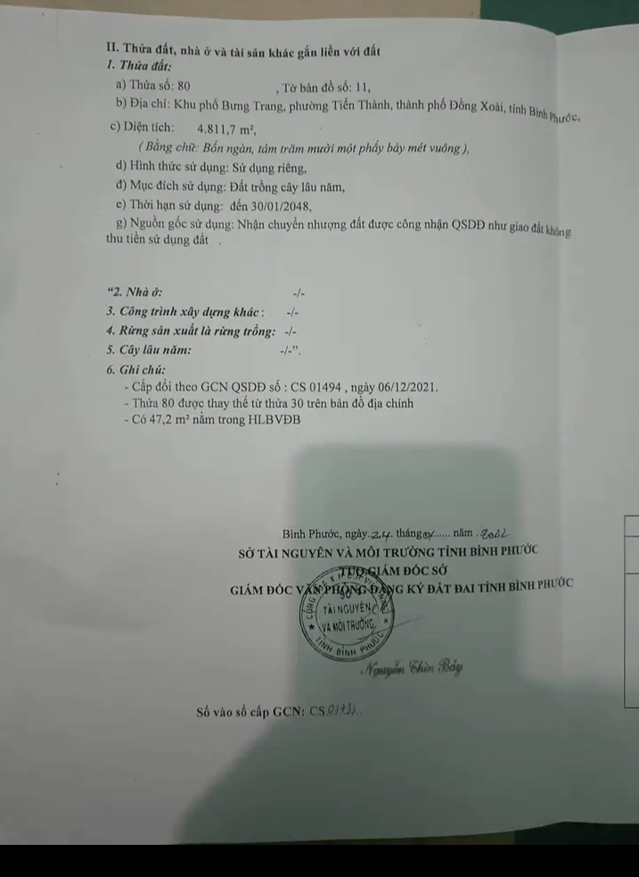 Bán đất phường Tiến Thành giá 1tỷ7 dt 5sào