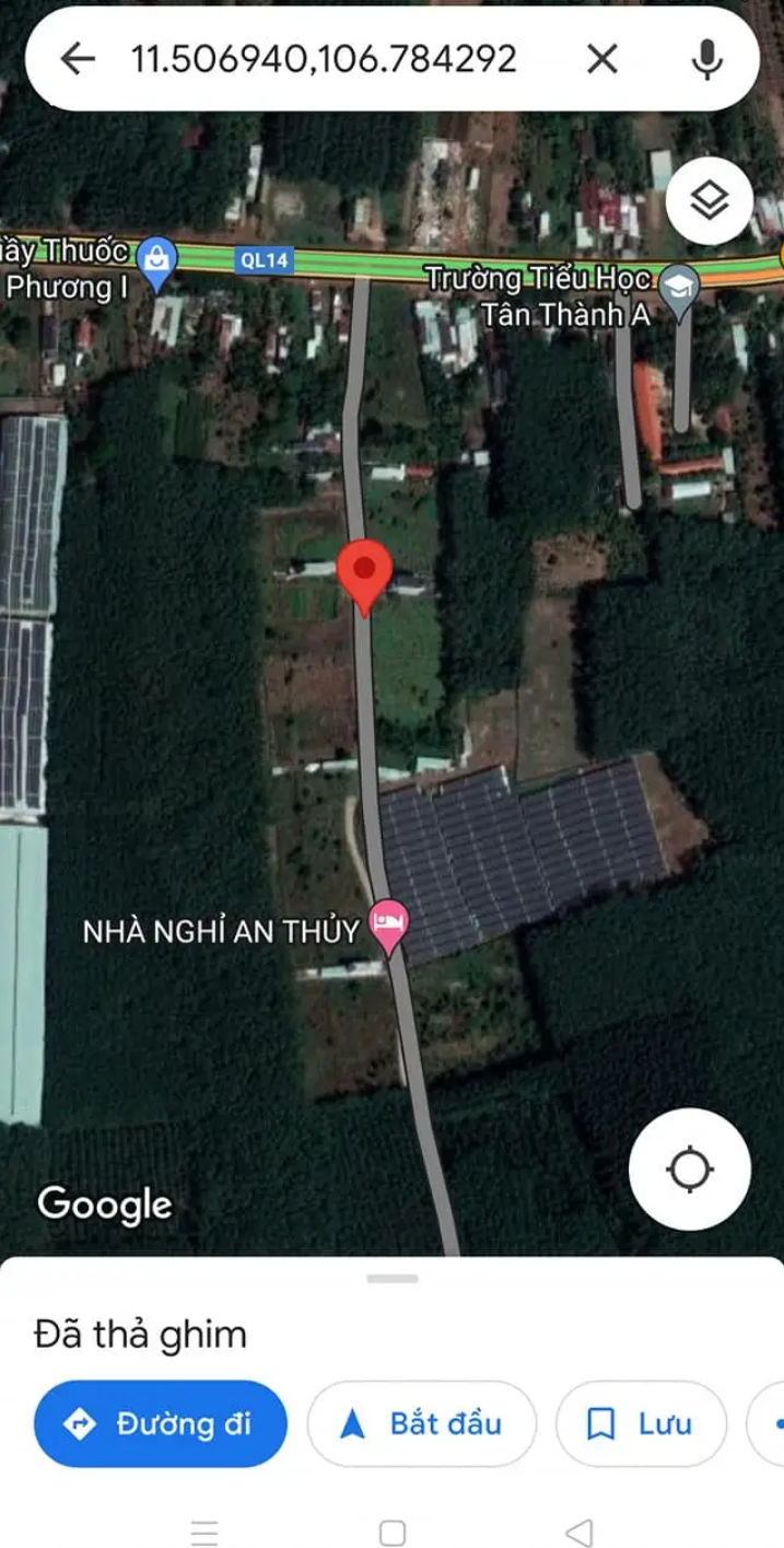 Bán đất xã Tân Thành giá 720tr dt 5×58×50tc