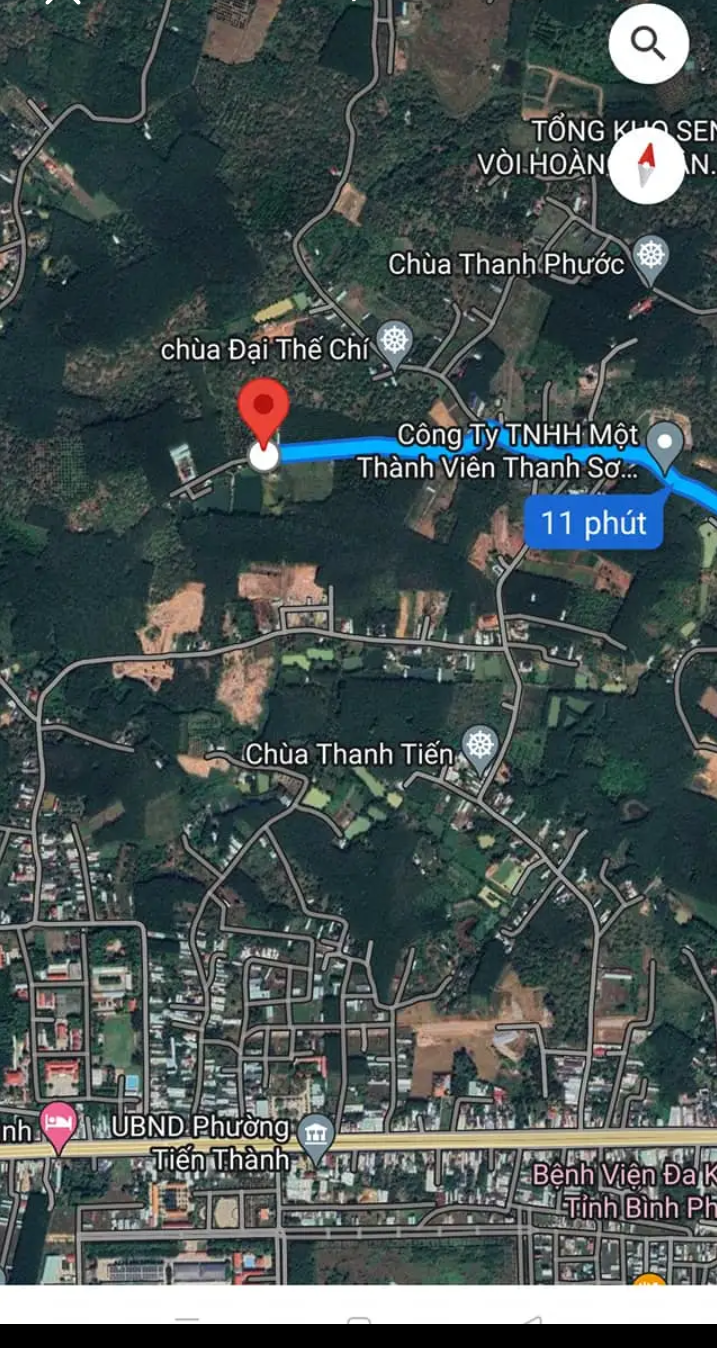 Bán đất phường Tiến Thành giá 1tỷ7 dt 18×119×50tc