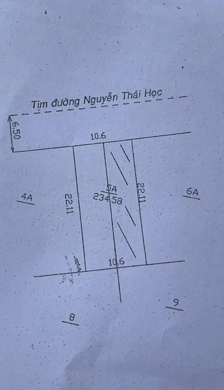Bán đất phường Tân Phú giá 500tr/m dt 10,6×22×full tc