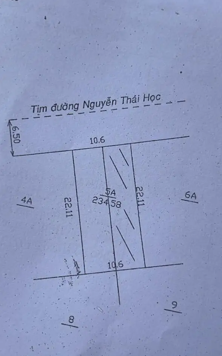 Bán đất phường Tân Phú giá 500tr/m dt 10,6×22×full tc