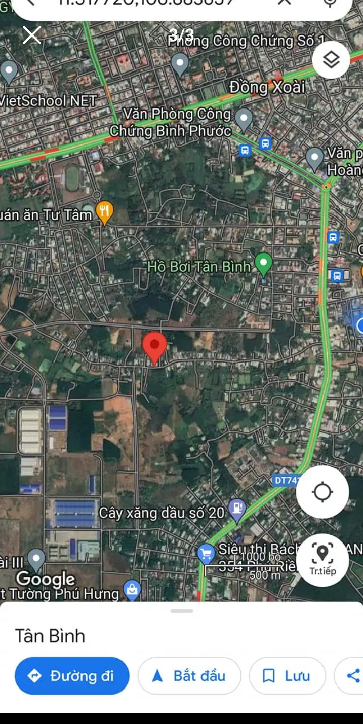 Bán đất phường Tân Bình giá 1tỷ500 dt 5×43×50tc