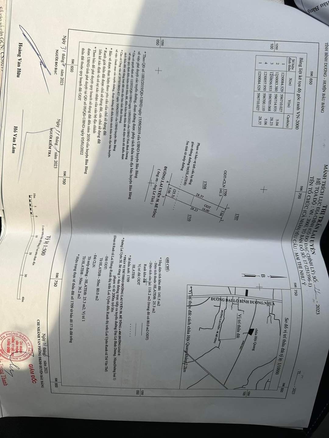 Bán đất Lai Uyên giá 650tr dt 5*28*80tc