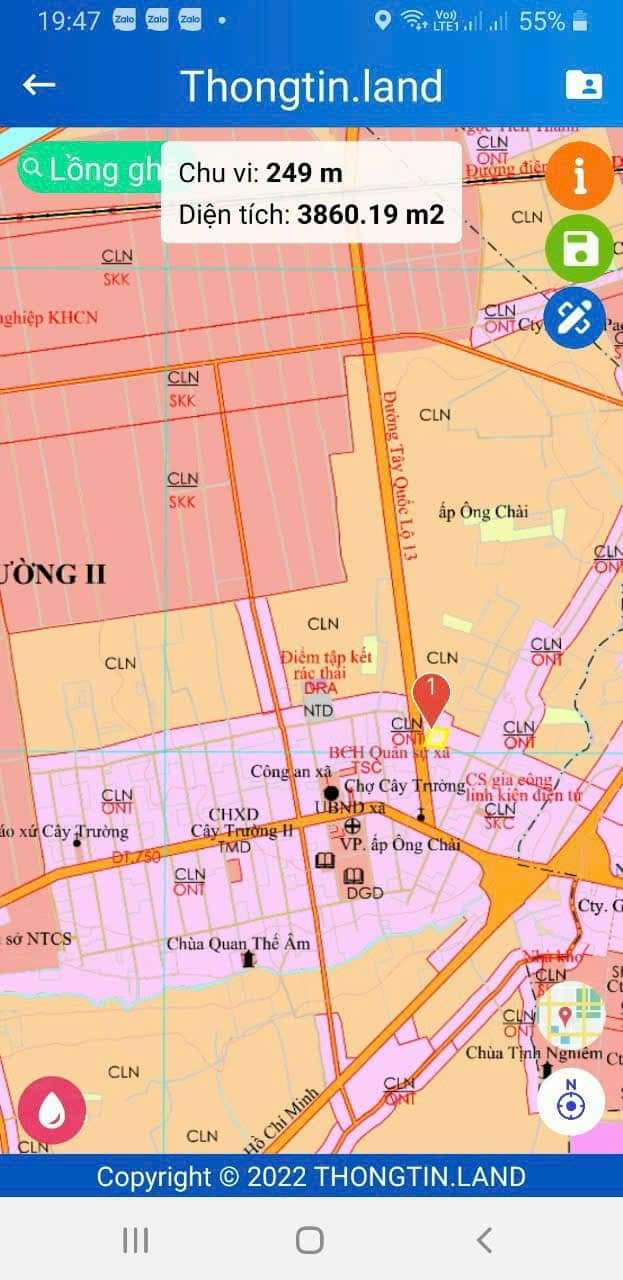 Bán đất Cây Trường giá 850tr dt 5*39*100tc