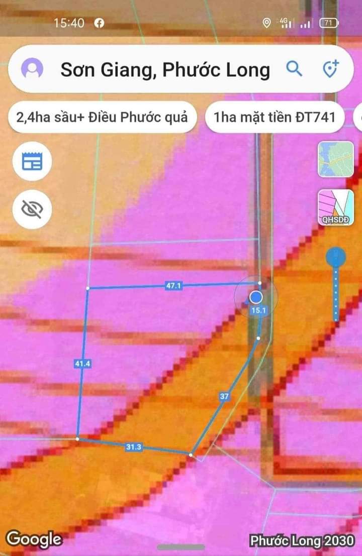 Bán đất phường Sơn Giang giá 750tr dt 2sào2