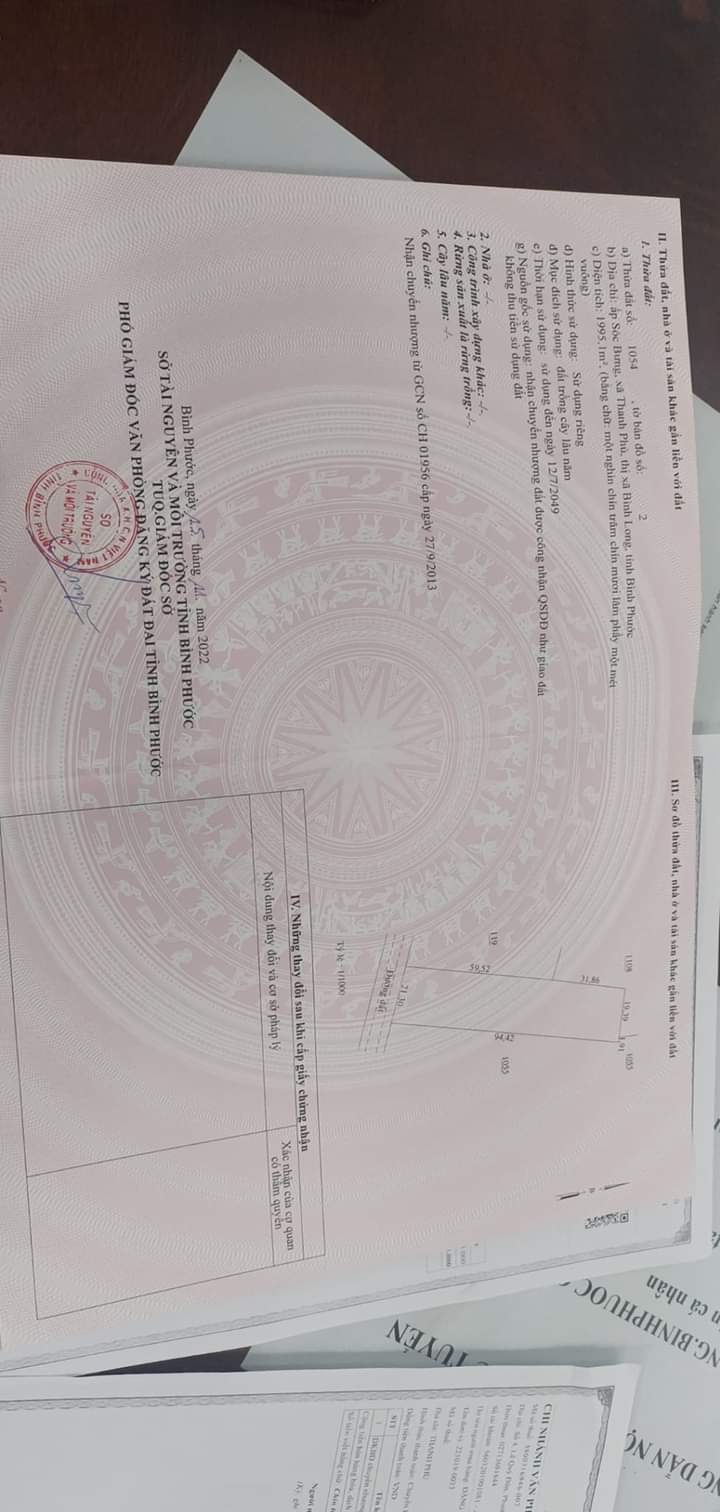 Bán đất xã Thanh Phú giá 670tr dt 2sào
