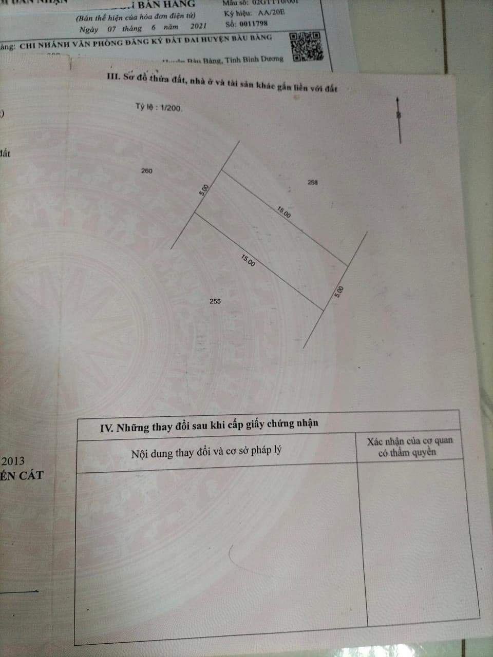 Bán đất Tân Hưng giá 519tr dt 5*15