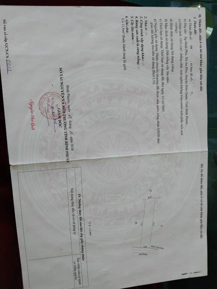 Bán đất xã An Phú giá 500tr dt 1sào