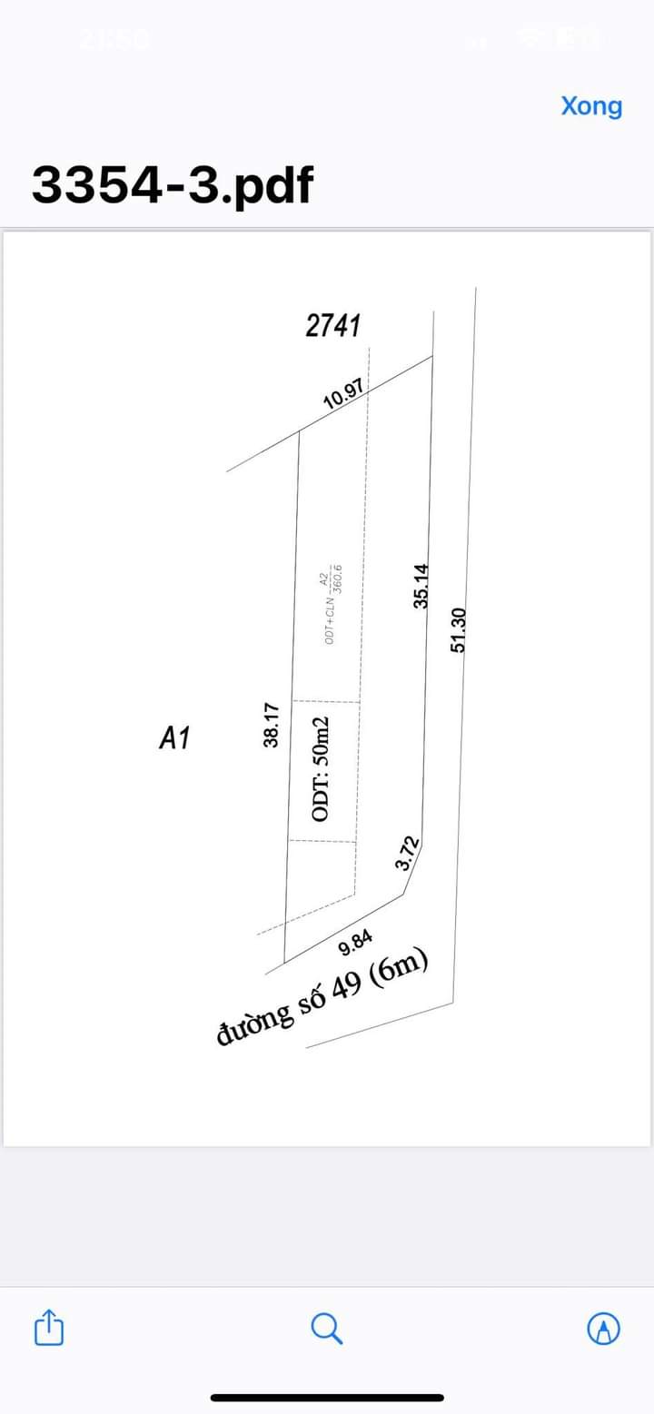 Bán đất phường Minh hưng giá 570tr dt 10x38x50 tc