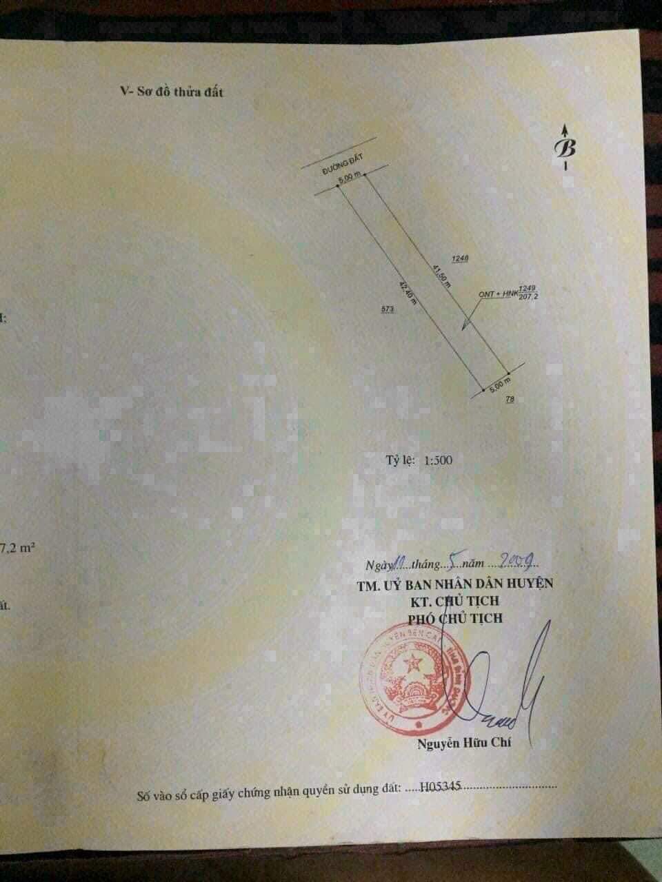 Bán đất Tân Định giá 1tỉ3 dt 5*42*150tc