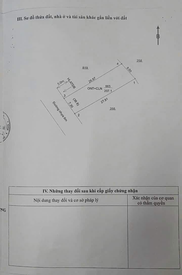 Bán đất An Điền giá 1tỉ5 dt 7,3*27*100tc
