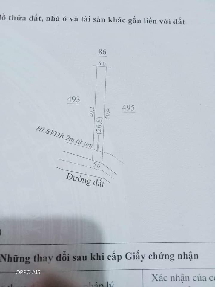 Bán nhà xã Lộc Quang giá 550tr dt 5×50