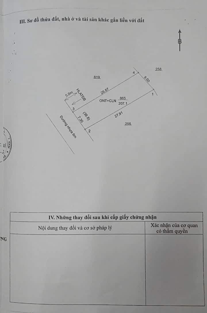 Bán đất An Điền giá 1tỉ5 dt 7,3*27*100tc