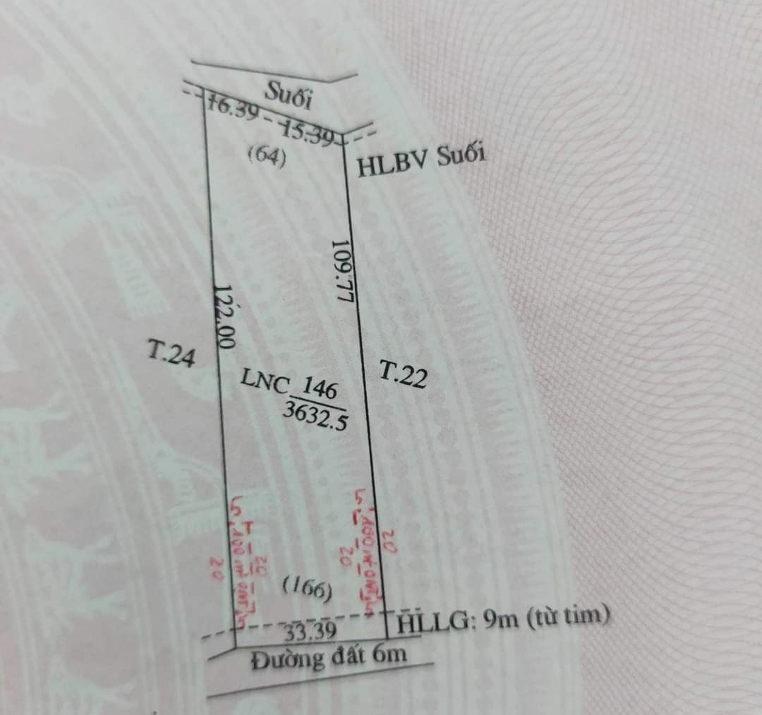 Bán đất xã Phước Thiện dt 33*122 giá 40tr*m
