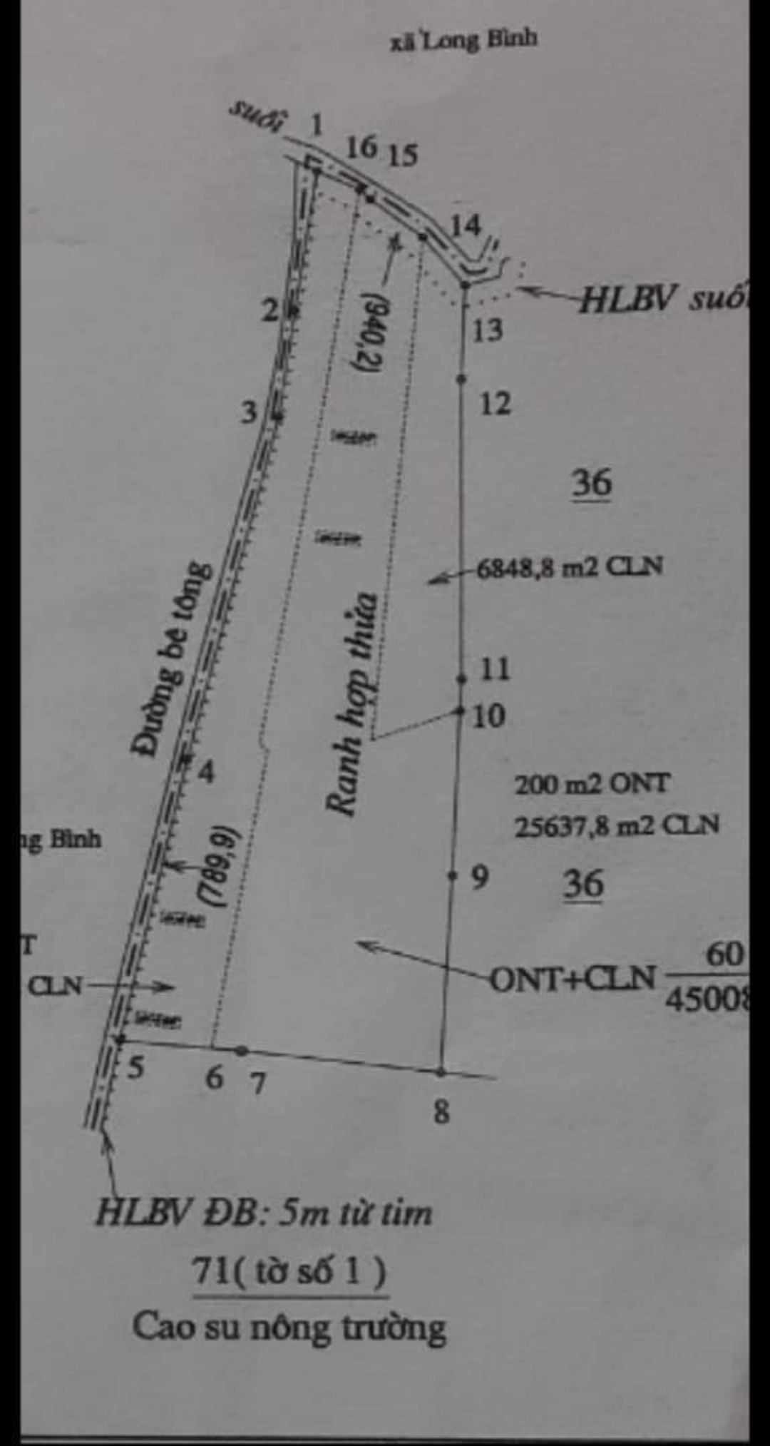Bán đất xã Long Hưng dt 4,5ha*400tc giá 6tỷ