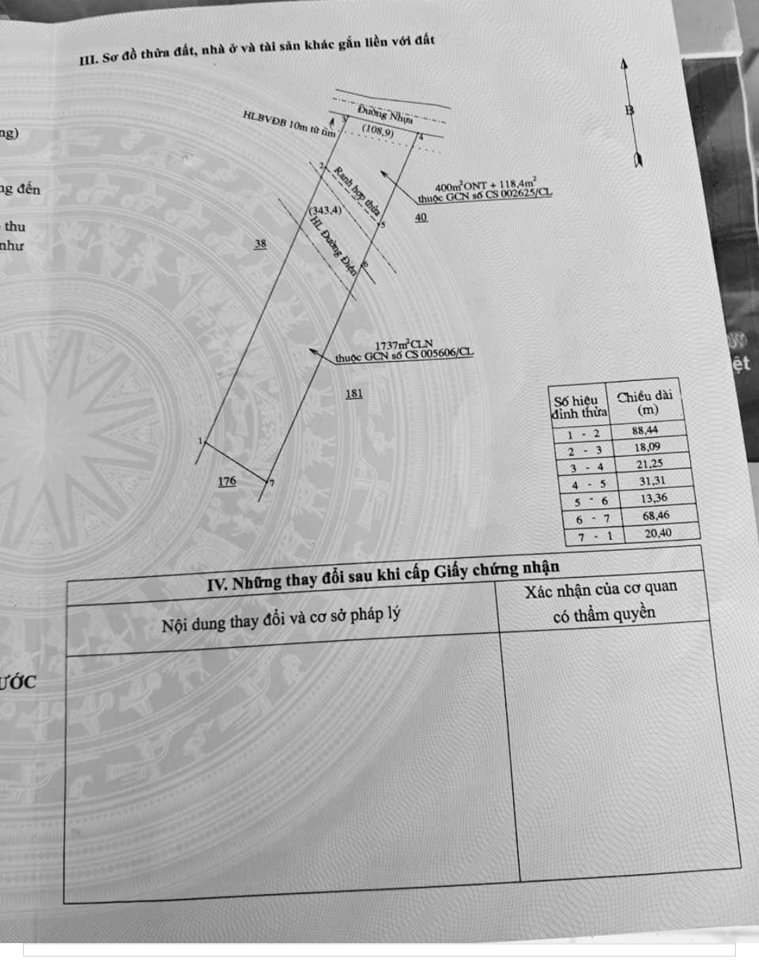 Bán đất xã Đa Kia dt 10*106*100tc giá 500tr