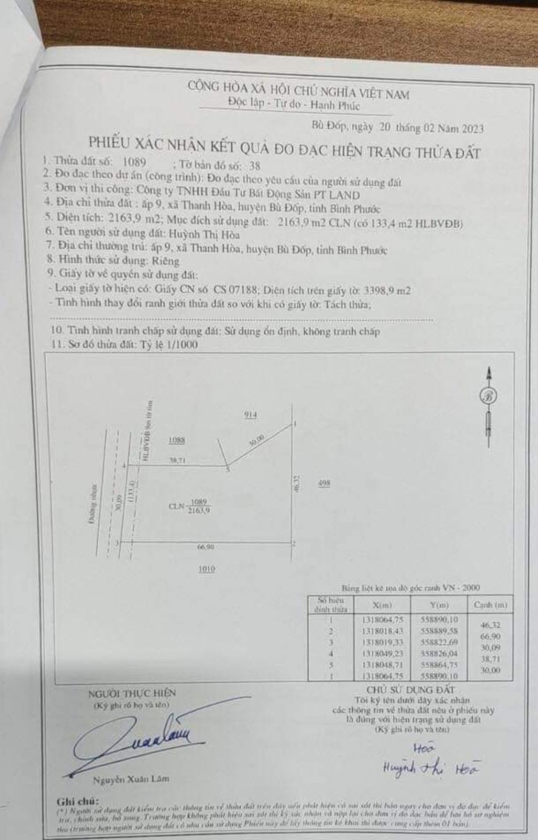 Bán đất xã Thanh Hòa dt 30*66 giá 50tr/m