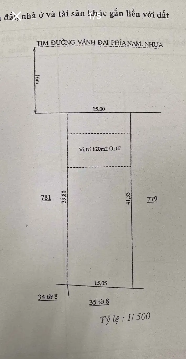 Bán đất phường Tân Bình giá 420tr/m dt 15×41