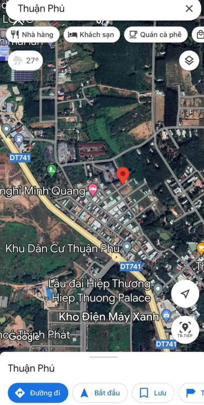 Bán đất xã Thuận Phú giá 700tr dt 5×23×100tc