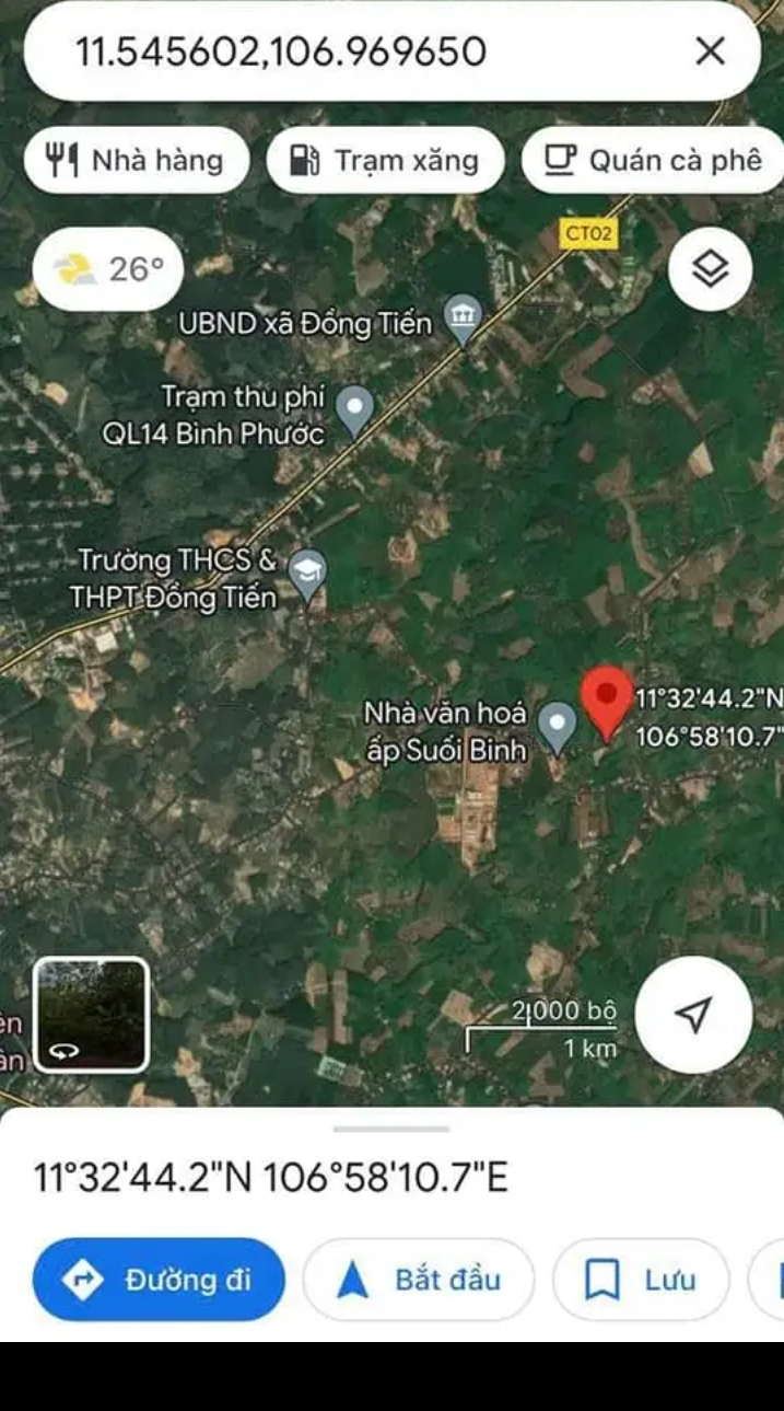 Bán đất xã Đồng Tiến giá 1tỷ300 dt 10×60×100m2 tc