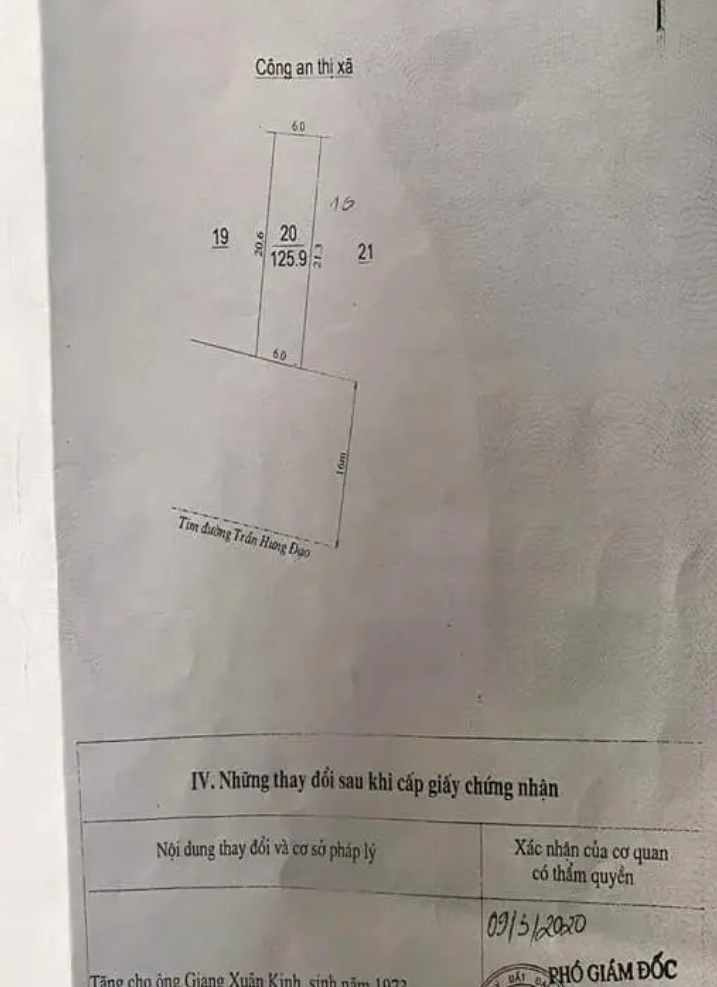 Bán đất phường Tân Phú giá 7tỷ2 dt 6×21×full tc