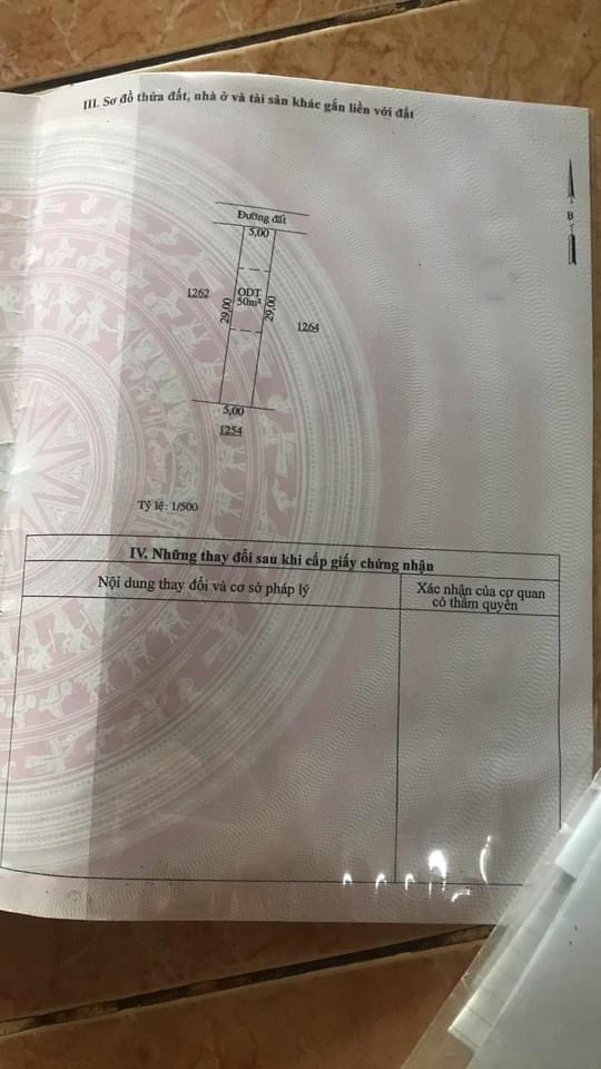 Bán đất phường Phú Thịnh giá 500tr dt 5x29x50tc