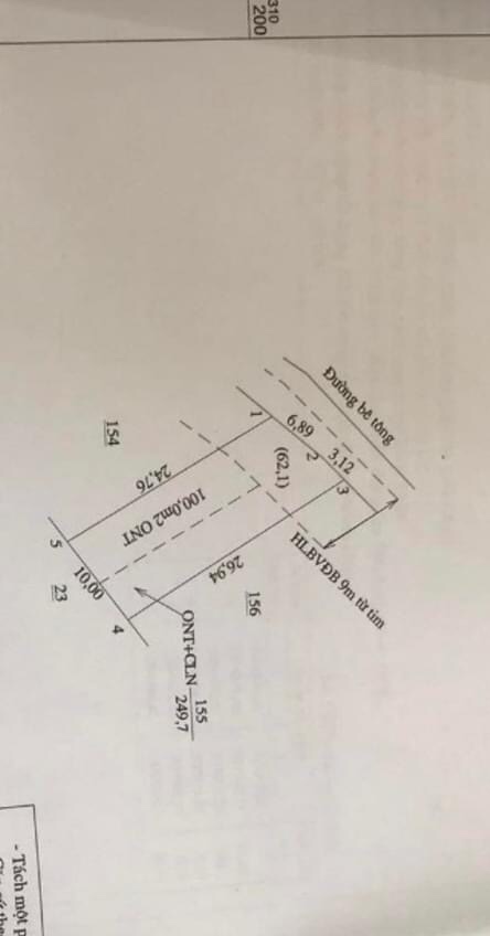 Bán đất xã Lộc Thái giá 320tr dt 10x26x100tc