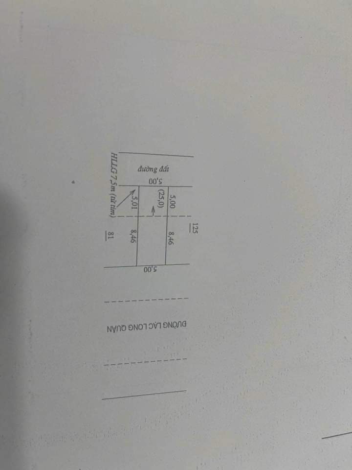 Bán đất phường Hưng Long giá 3 tỷ 500tr dt 5×13.5