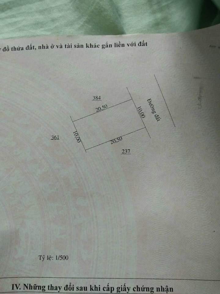 Bán đất khu phố Hưng Phú phường Hưng Chiến giá 1 tỷ 500tr dt 10×20,5