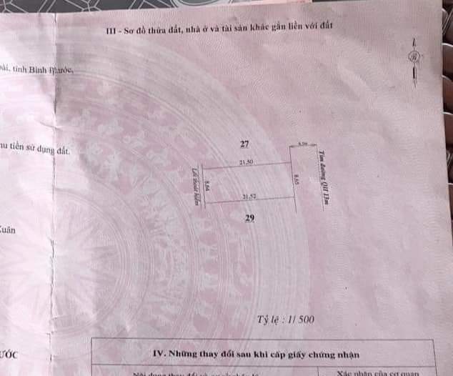 Bán đất phường Tân Xuân giá 1tỷ050 dt 8,7×21,5×100%tc