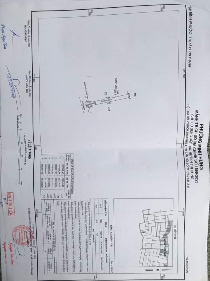 Bán đất kp4 phường Minh Hưng giá 499tr dt 5x58x50 tc