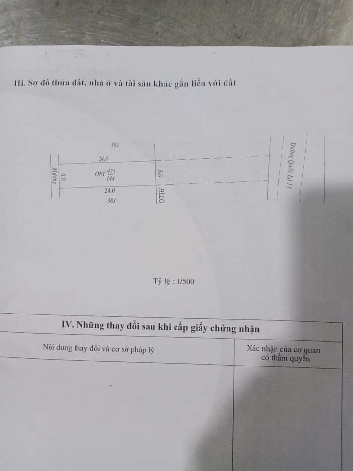 Bán đất ấp Thanh Sơn xã Thanh Phú giá 1 tỷ 350tr dt 6×24×full tc