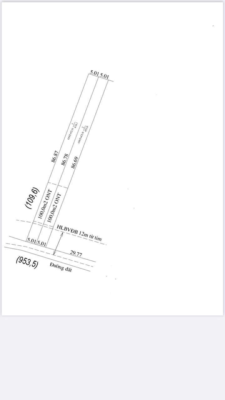 Bán đất xã Lộc Tấn giá 230tr dt 5×86×100tc