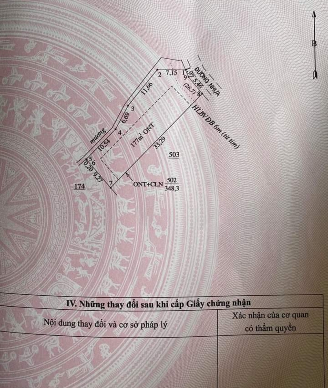 Bán đất xã Long Hà dt 9*33*177tc giá 800tr